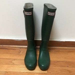 Hunter Green Rain Boots